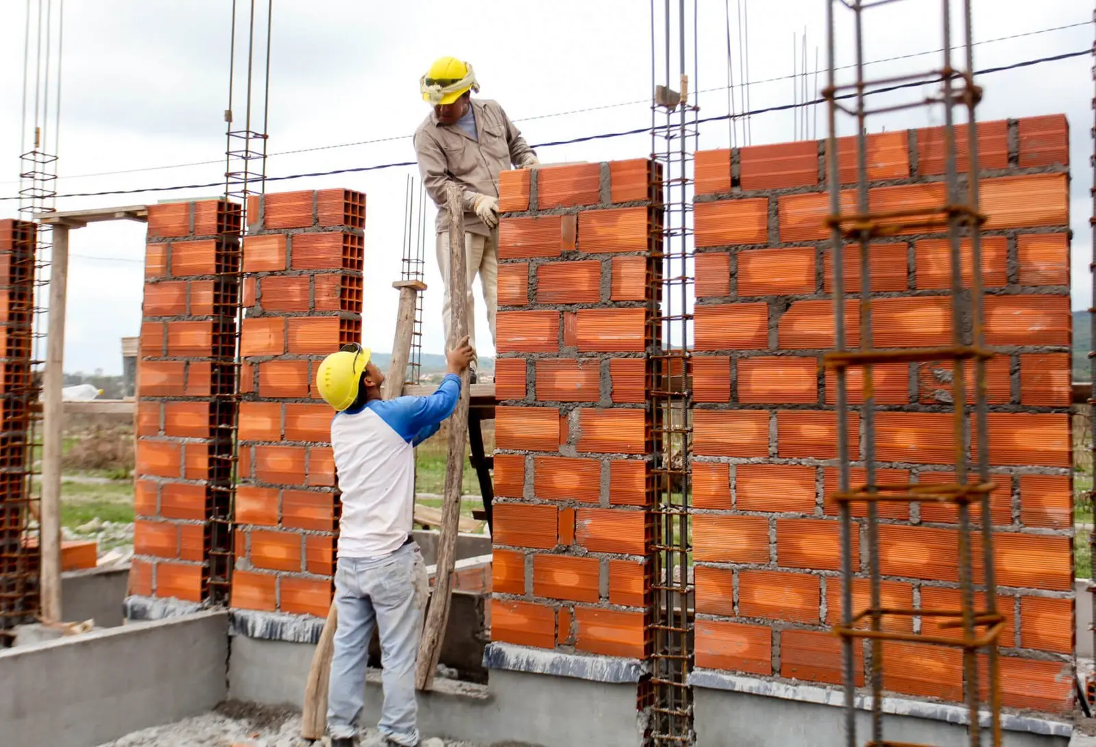 Obra en construcción tradicional